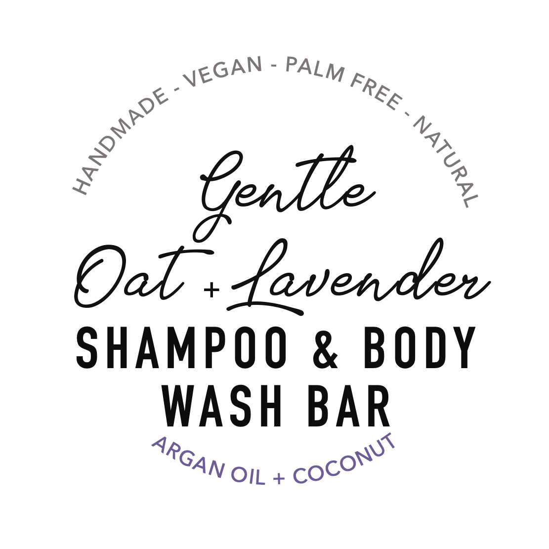 Gentle Lavender & Oat Shampoo & Body Wash Bar - Image 3